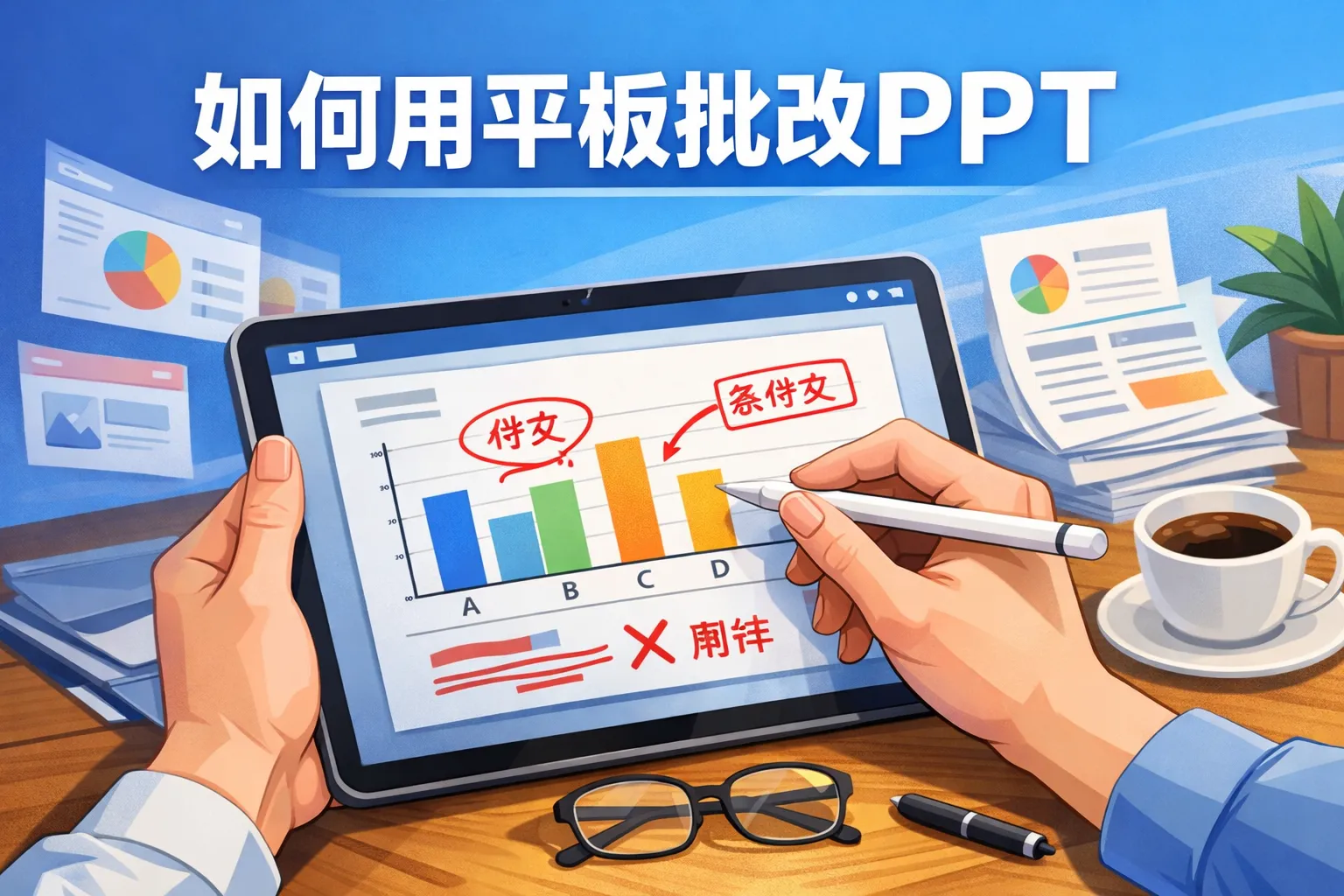 如何用平板批改ppt