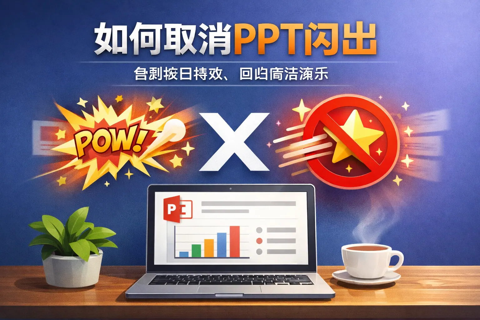 如何取消PPT闪出