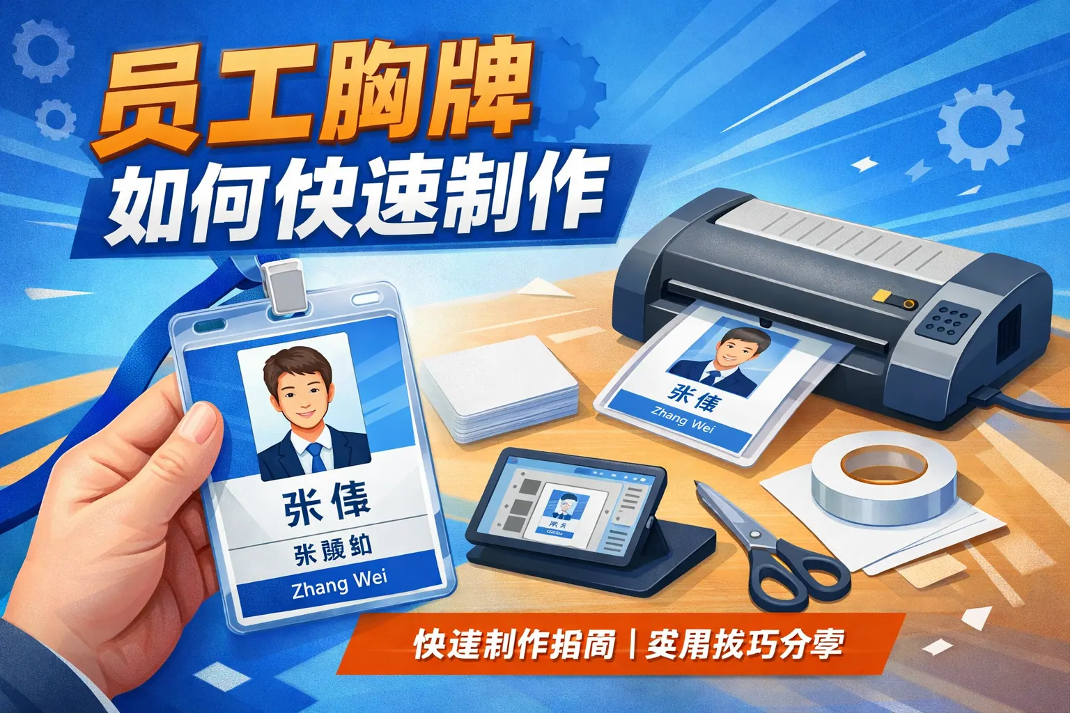 员工胸牌如何快速制作