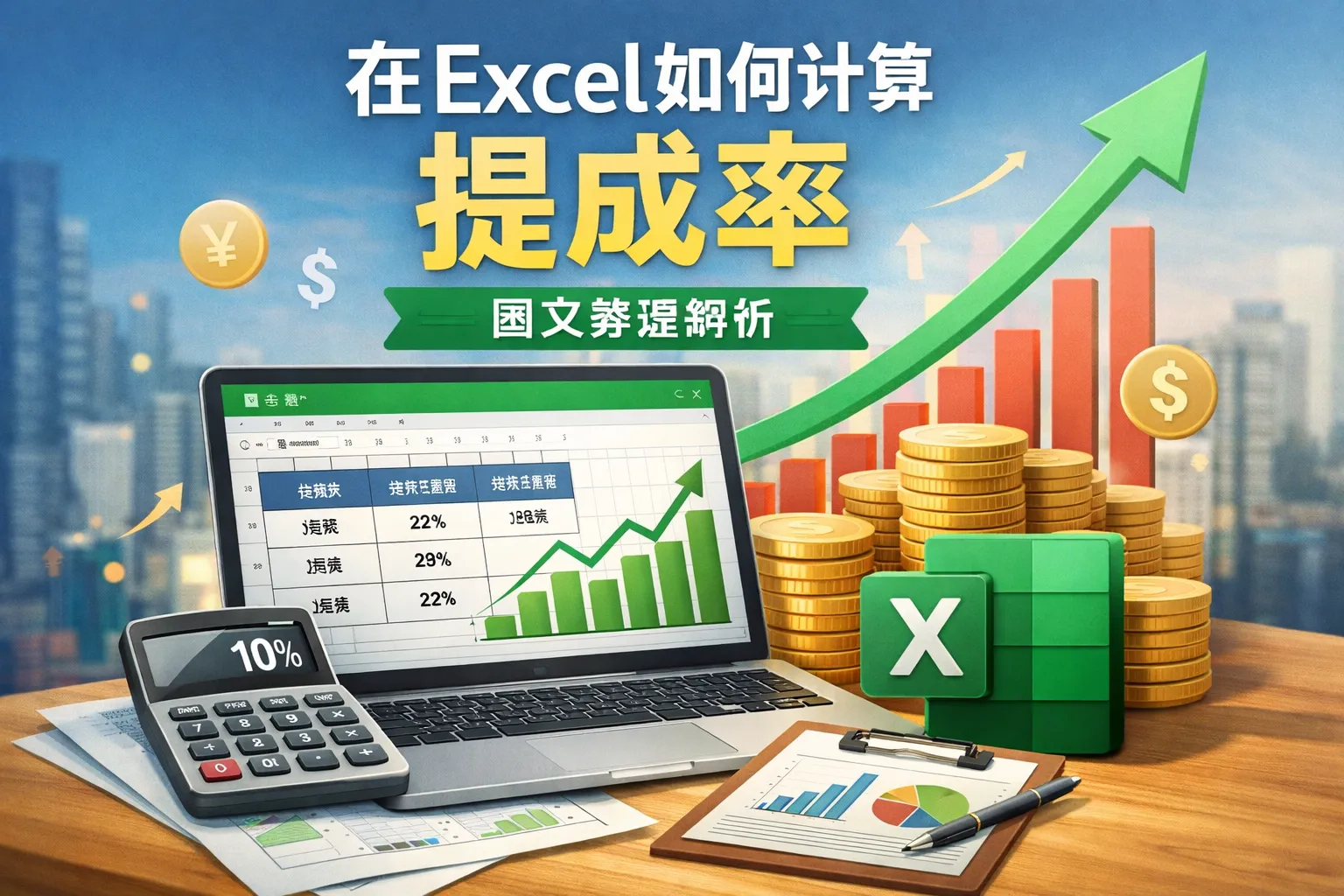 在excel如何计算提成率