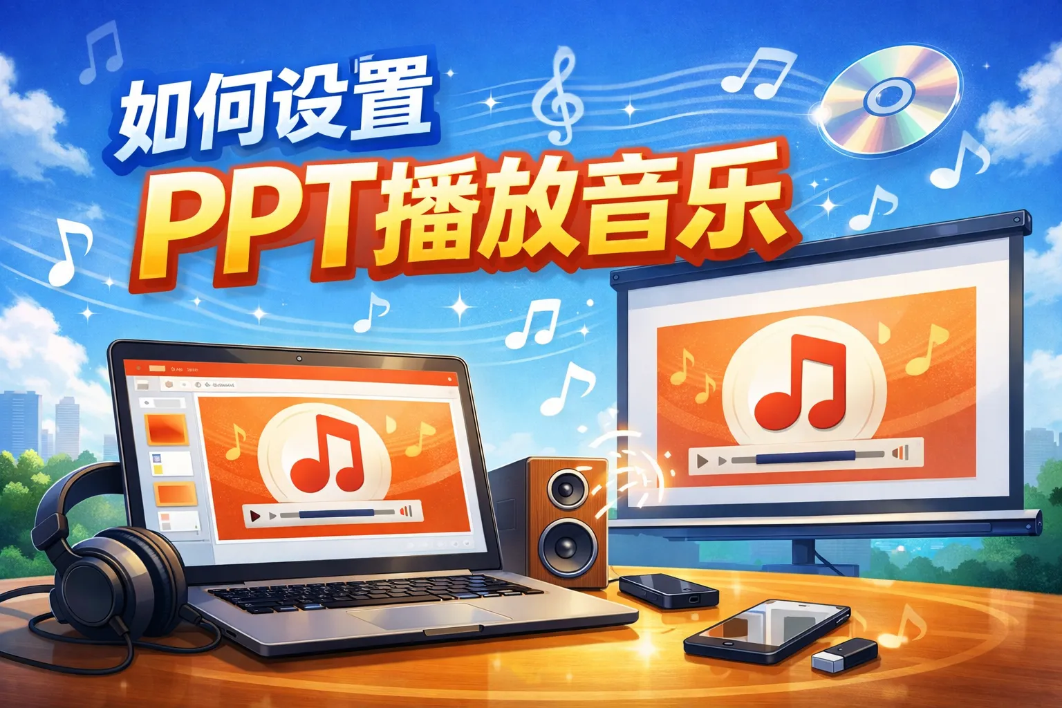 如何设置ppt播放音乐