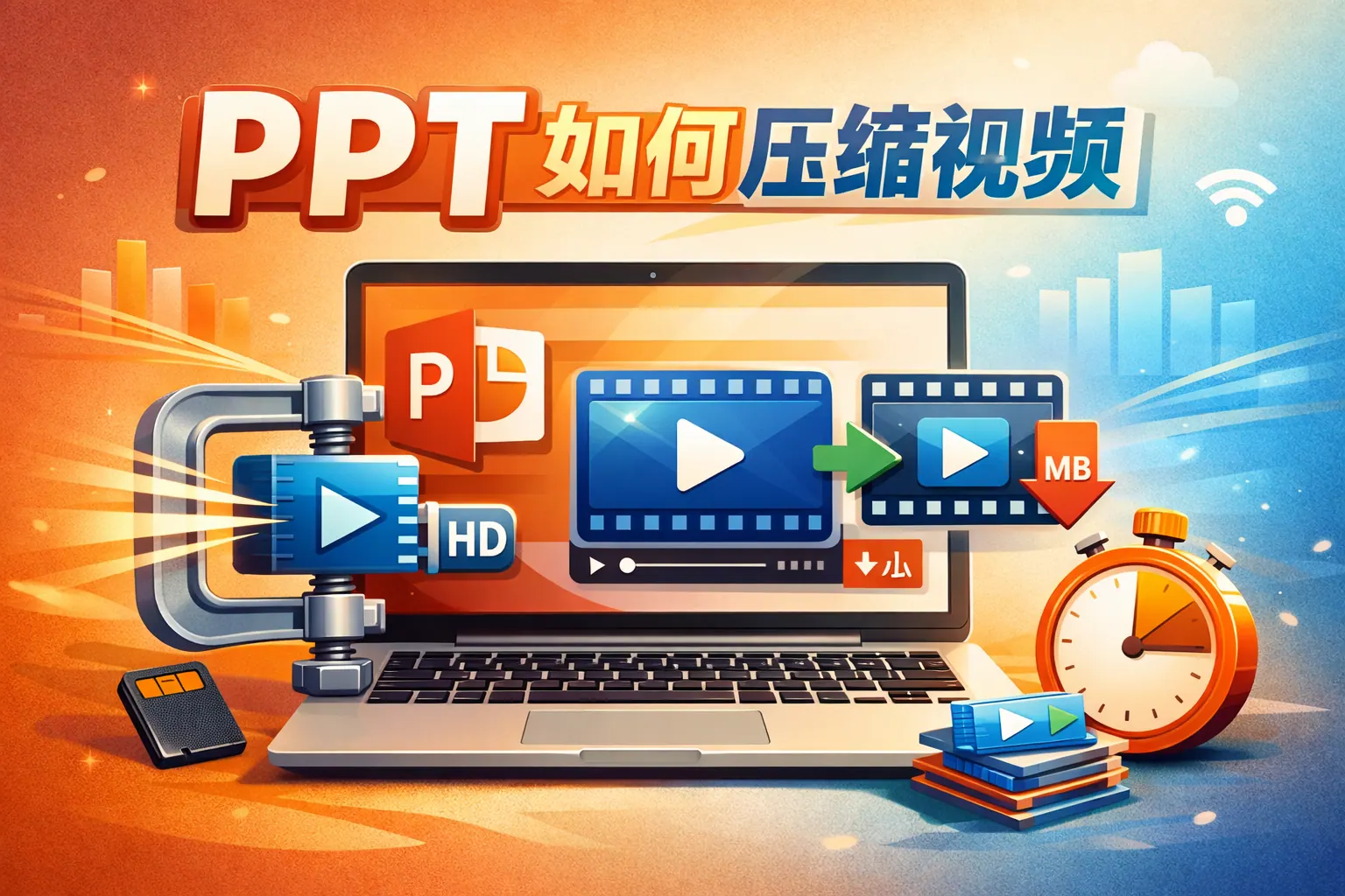ppt如何压缩视屏