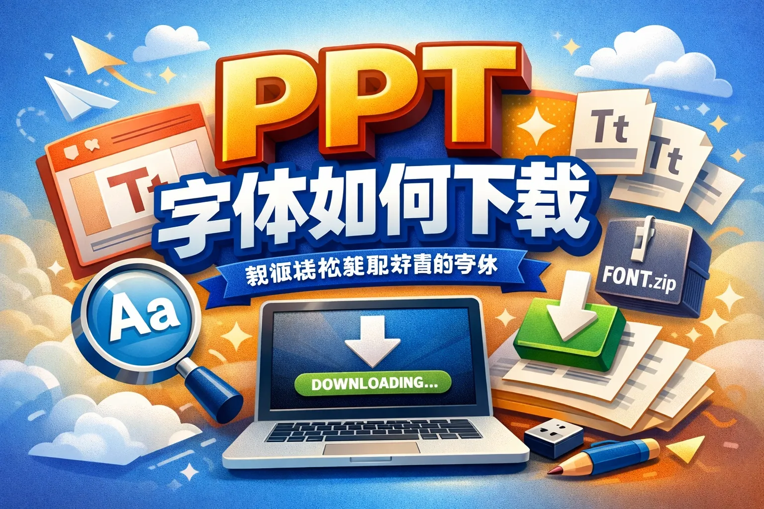 ppt字体如何下载