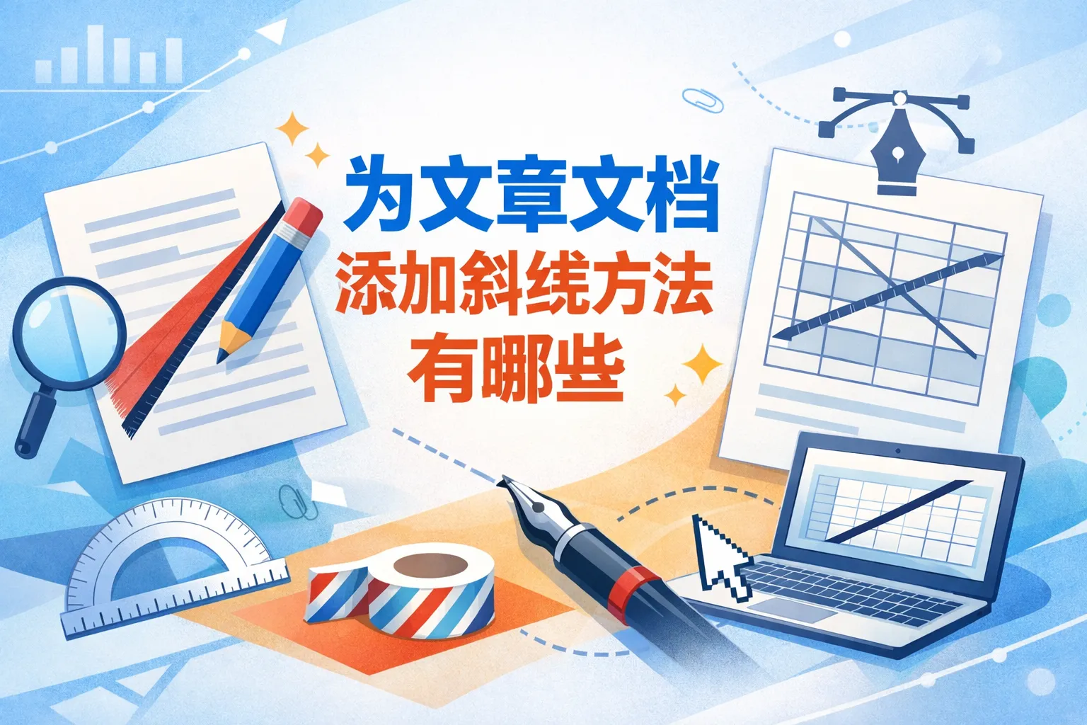 文档添加斜线方法有哪些