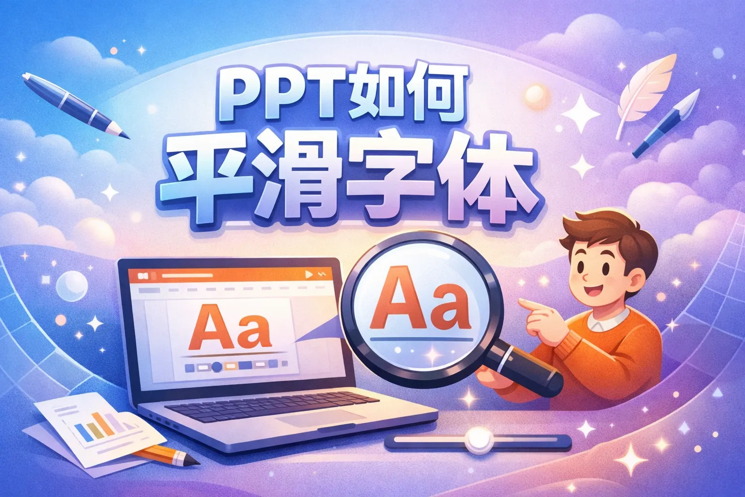 ppt如何平滑字体