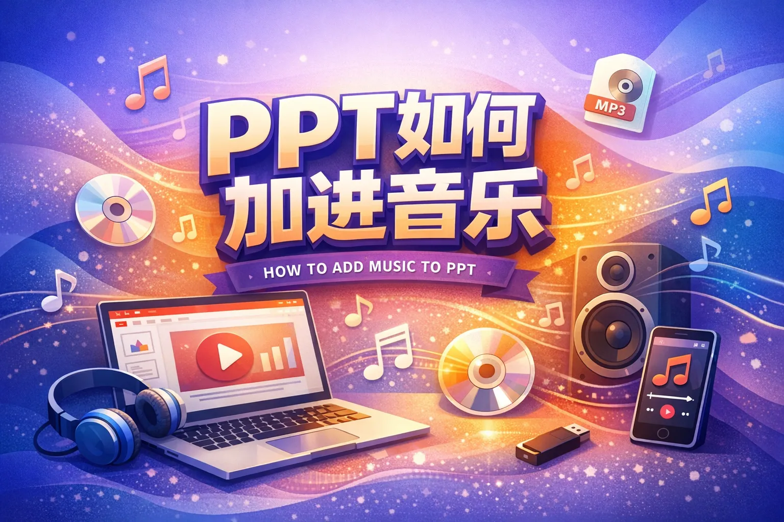 ppt如何加进音乐
