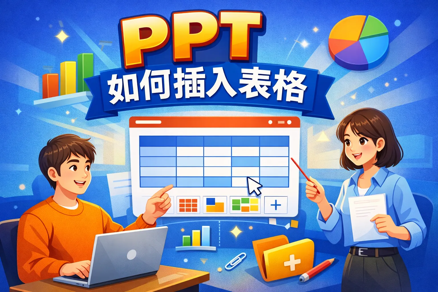 ppt如何插曲表格