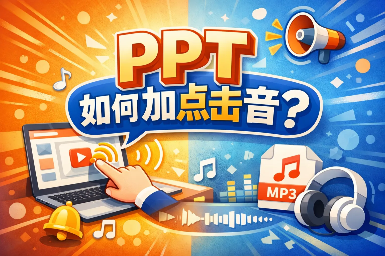 ppt如何加点击音