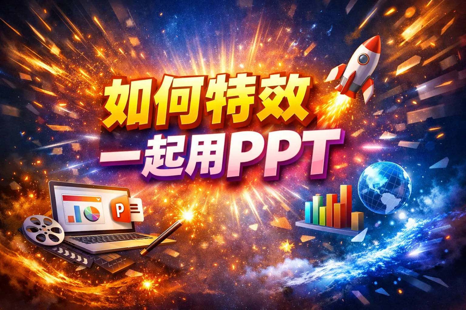 如何特效一起用ppt