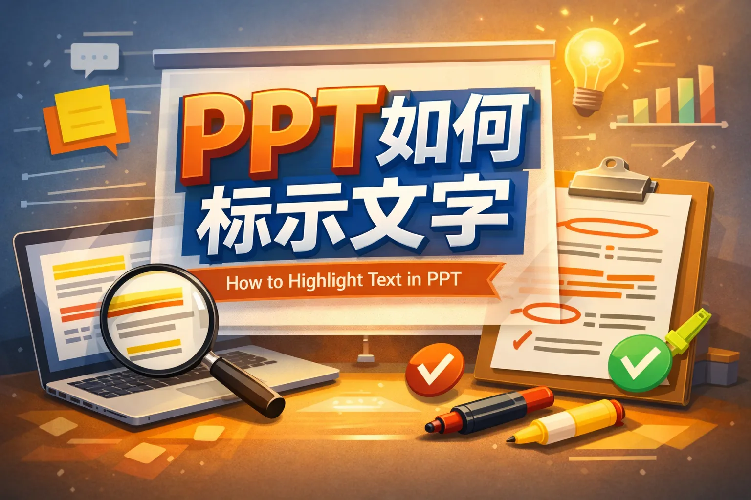 ppt如何标示文字
