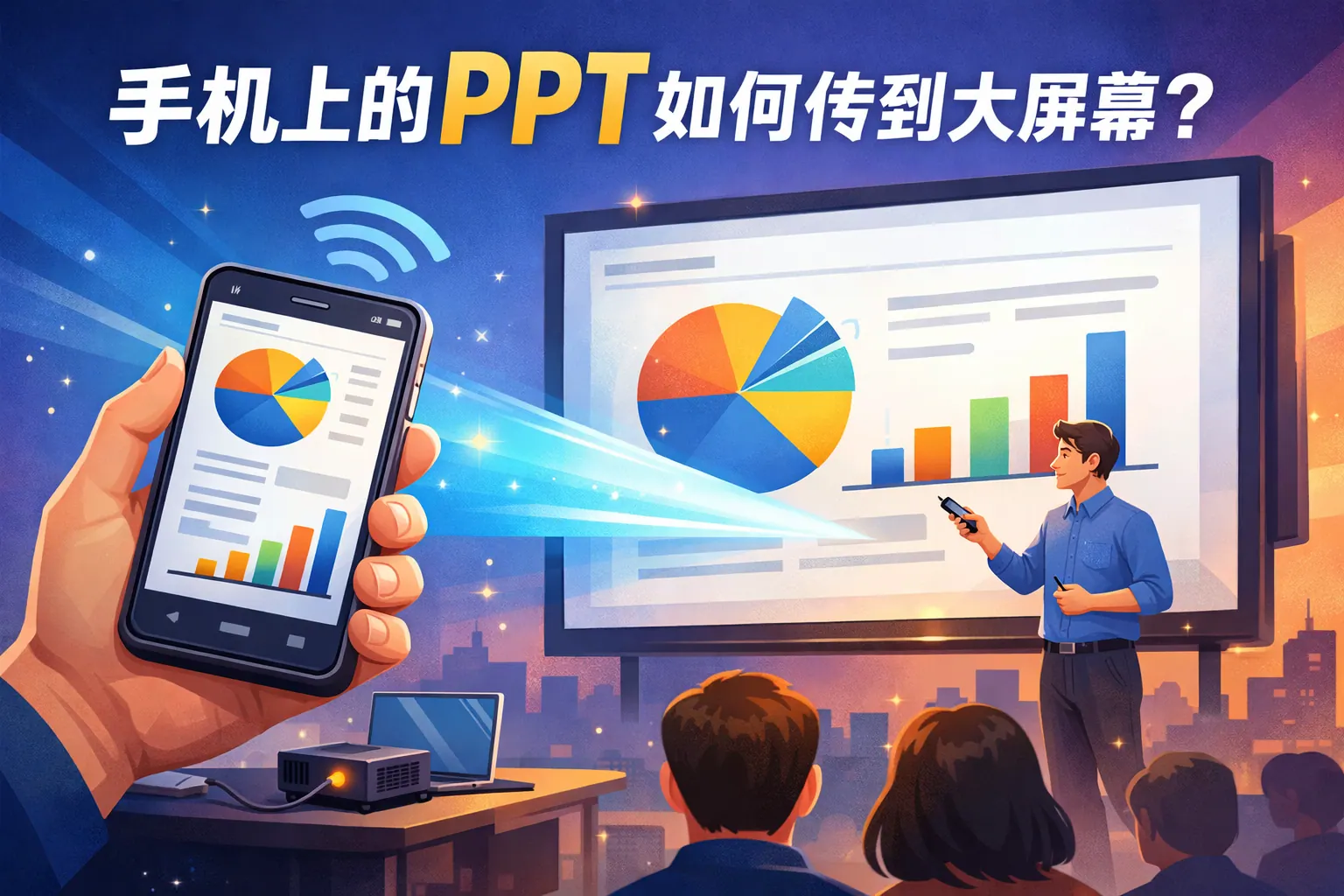 手机上的ppt如何传到大屏幕