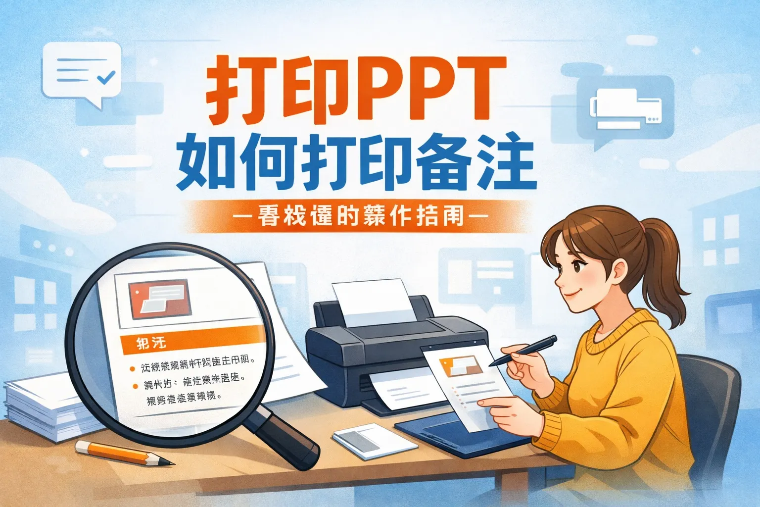 打印ppt如何打印备注