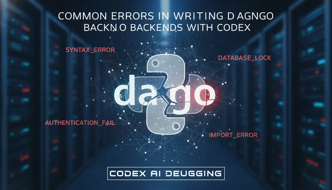 用Codex写一个Django后台最容易出现什么错误