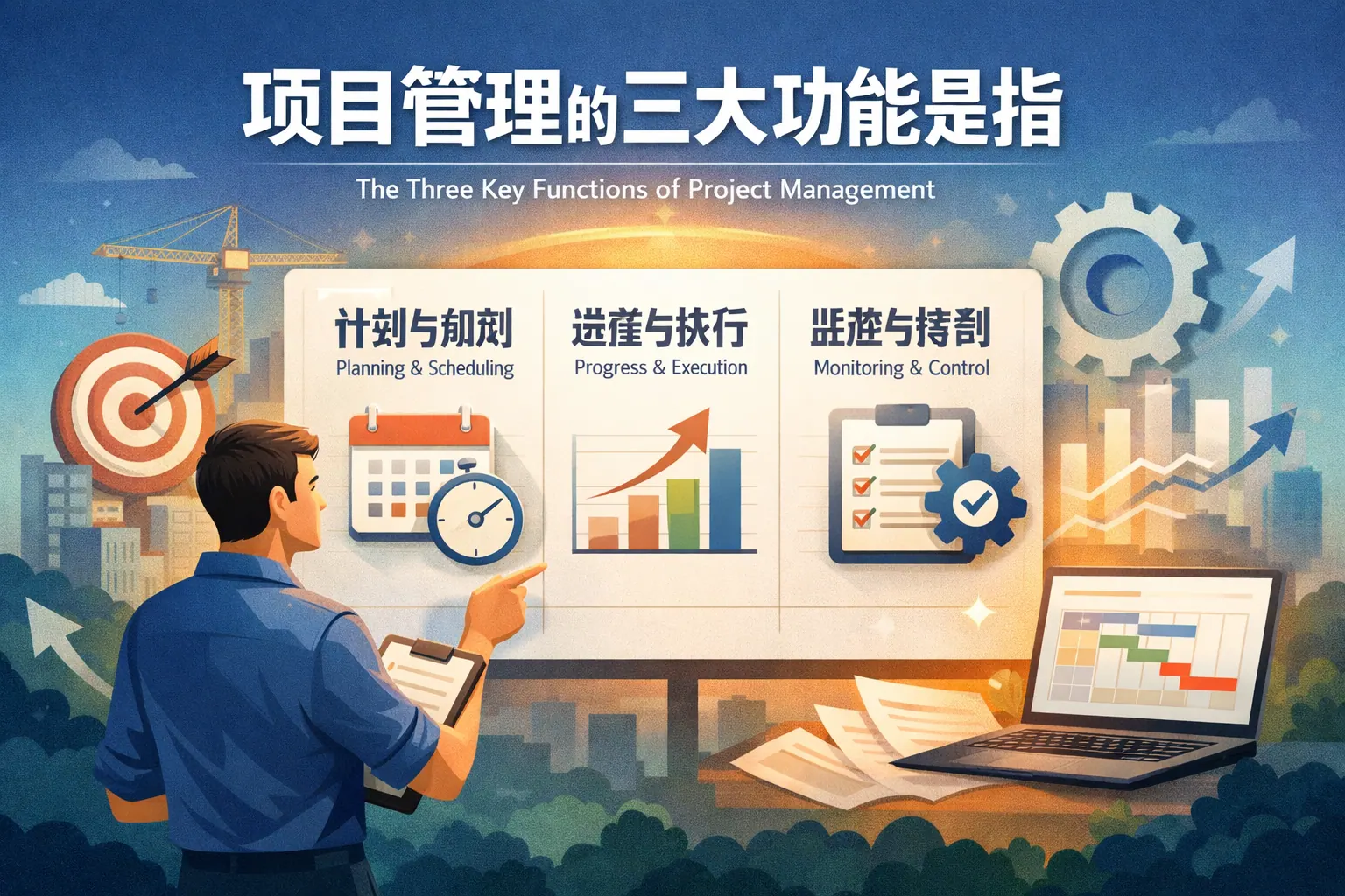 项目管理的三大功能是指