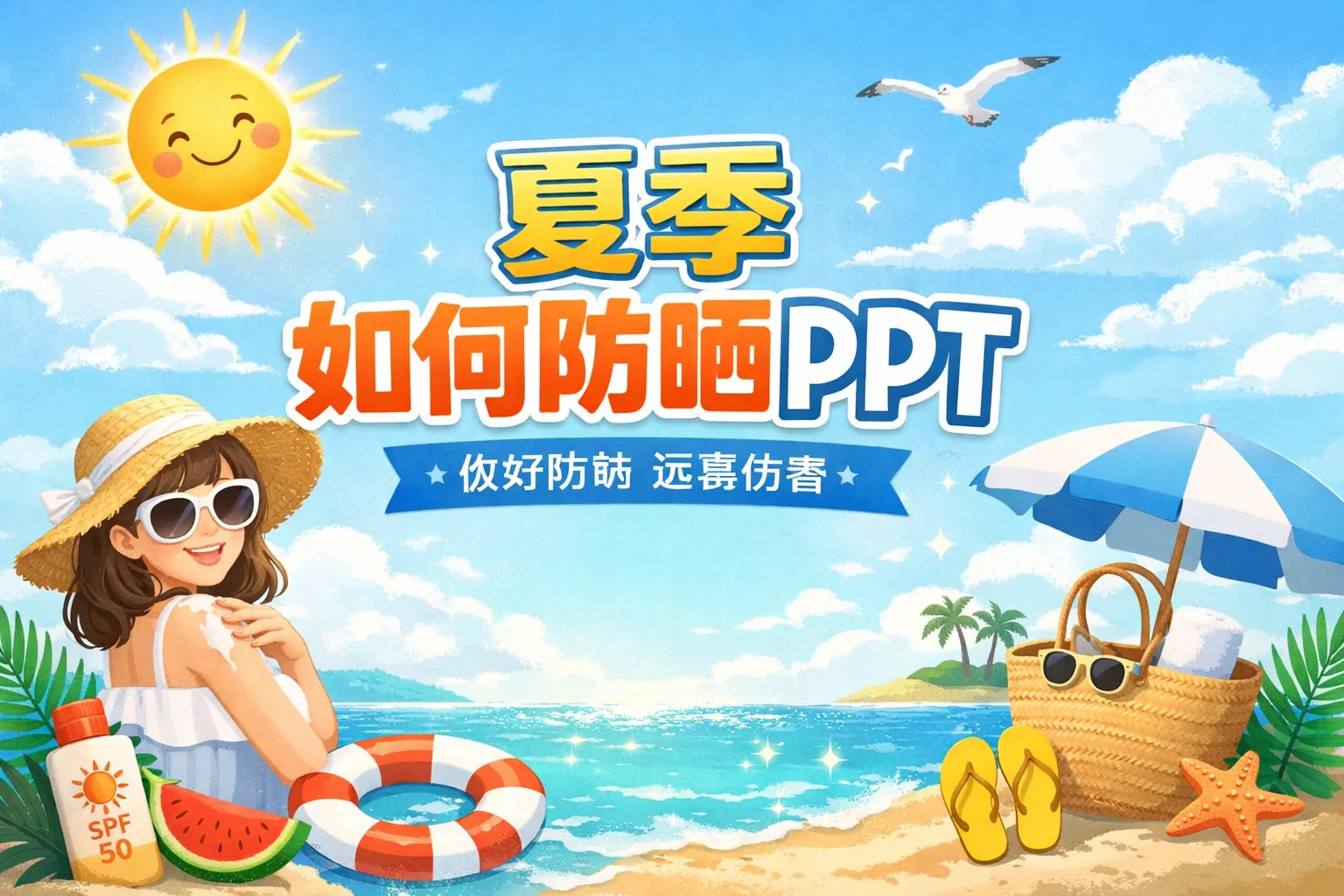 夏季如何防晒ppt