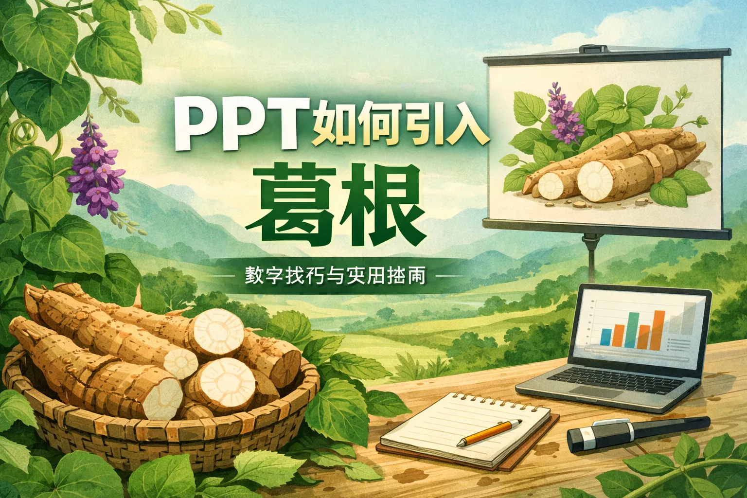 PPT如何引入葛根