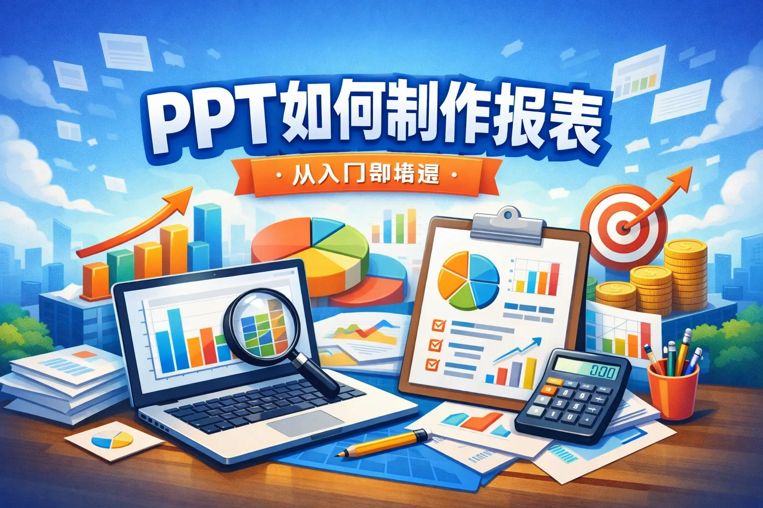 ppt如何制作报表