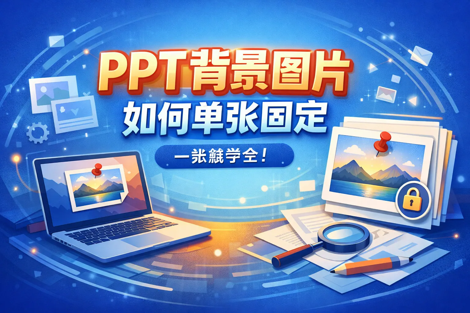 ppt背景图片如何单张固定