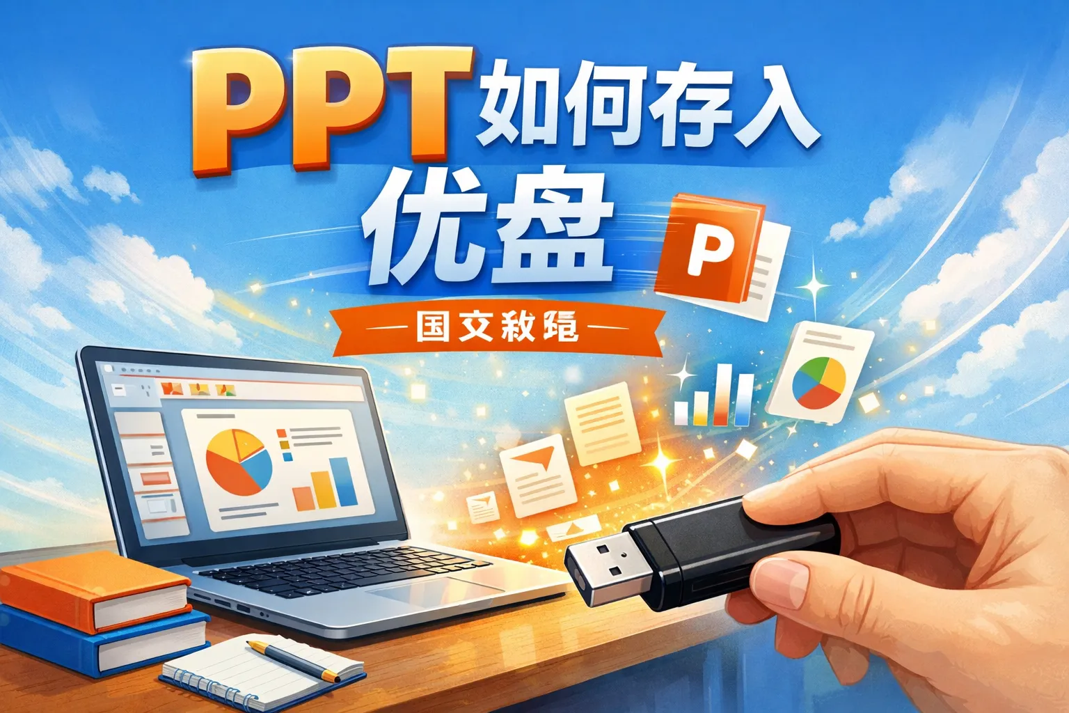 ppt如何存入优盘