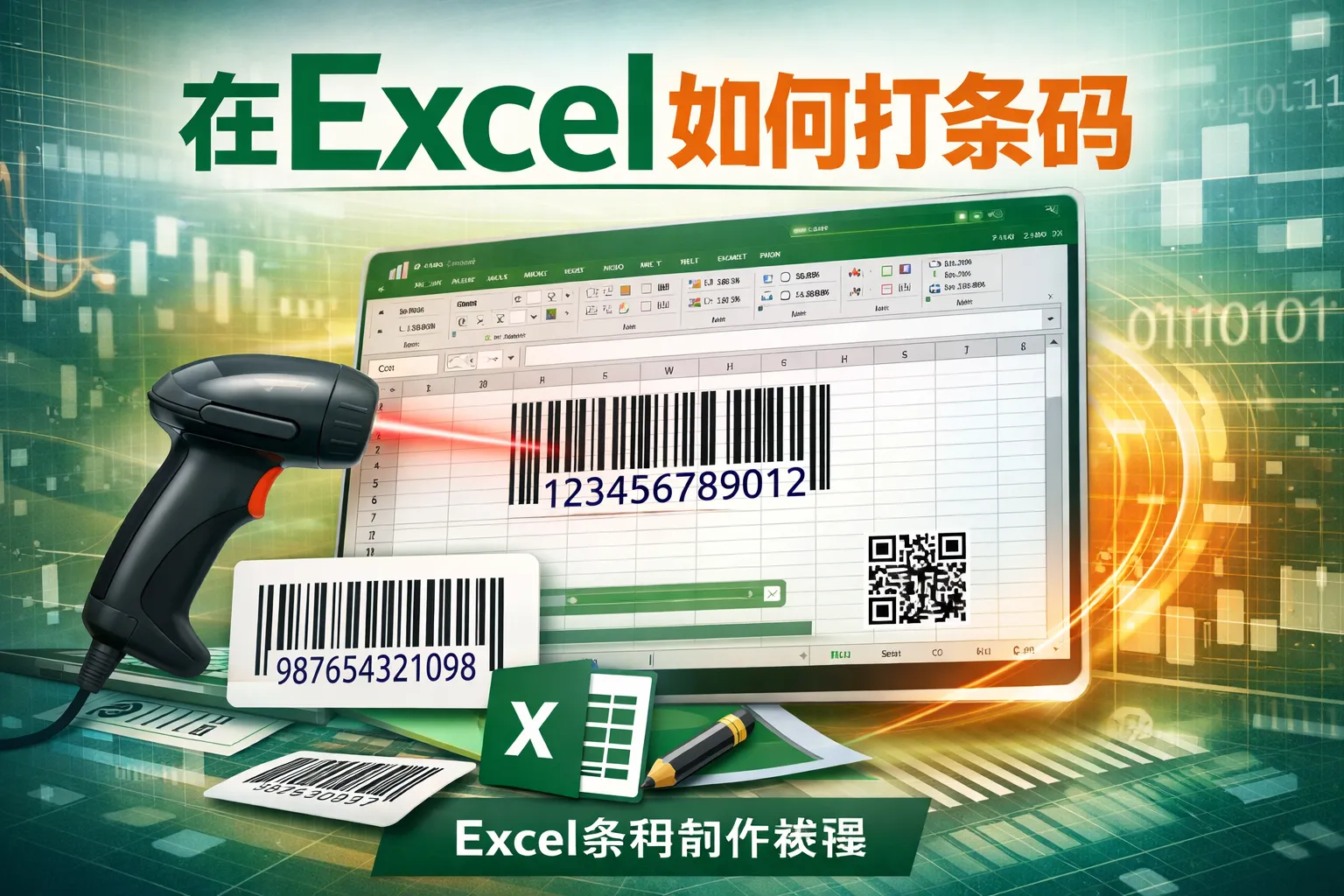 在excel如何打条码