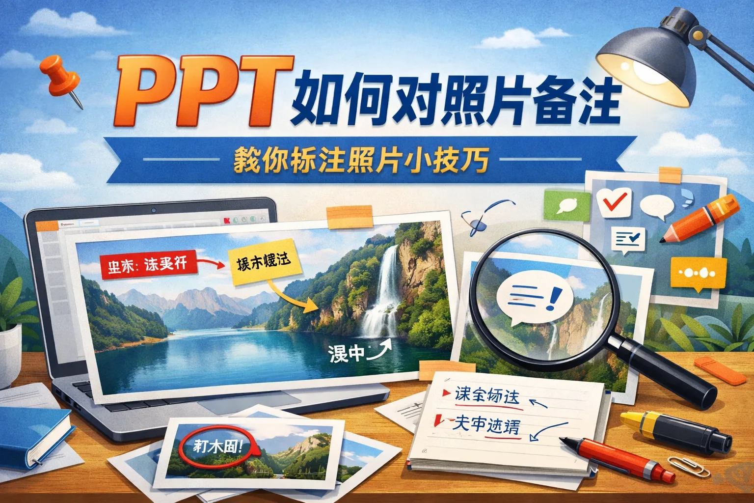 ppt如何对照片备注