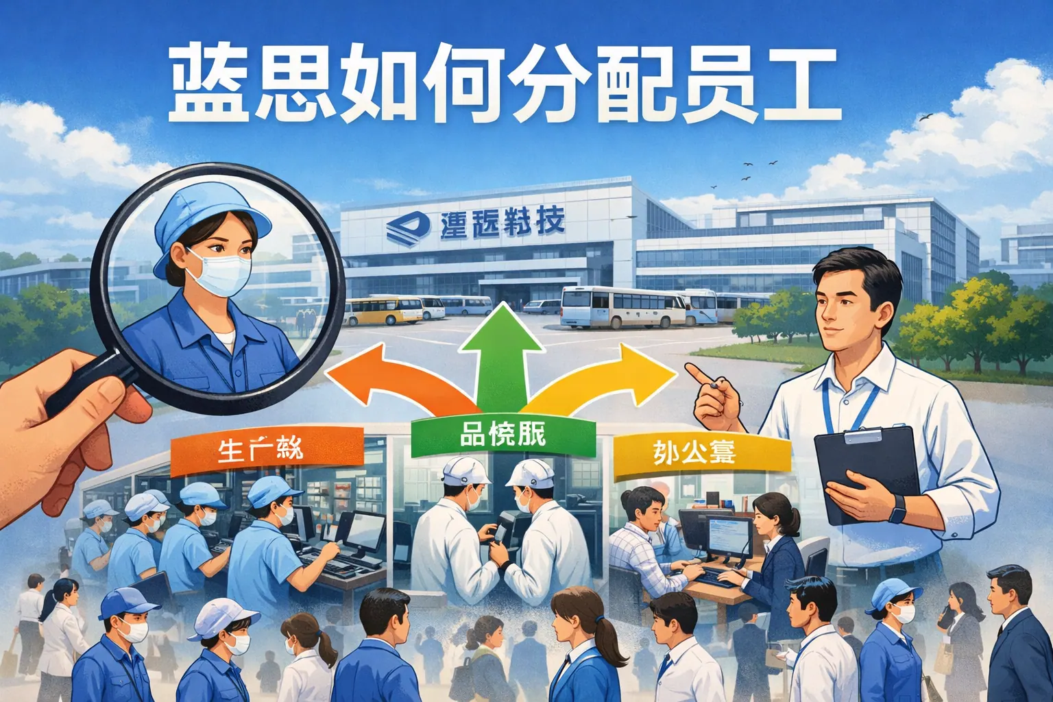 蓝思如何分配员工