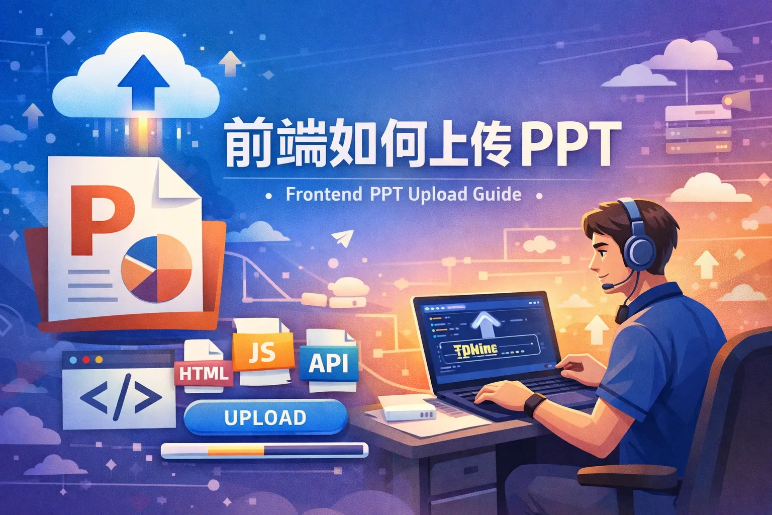 前端如何上传ppt