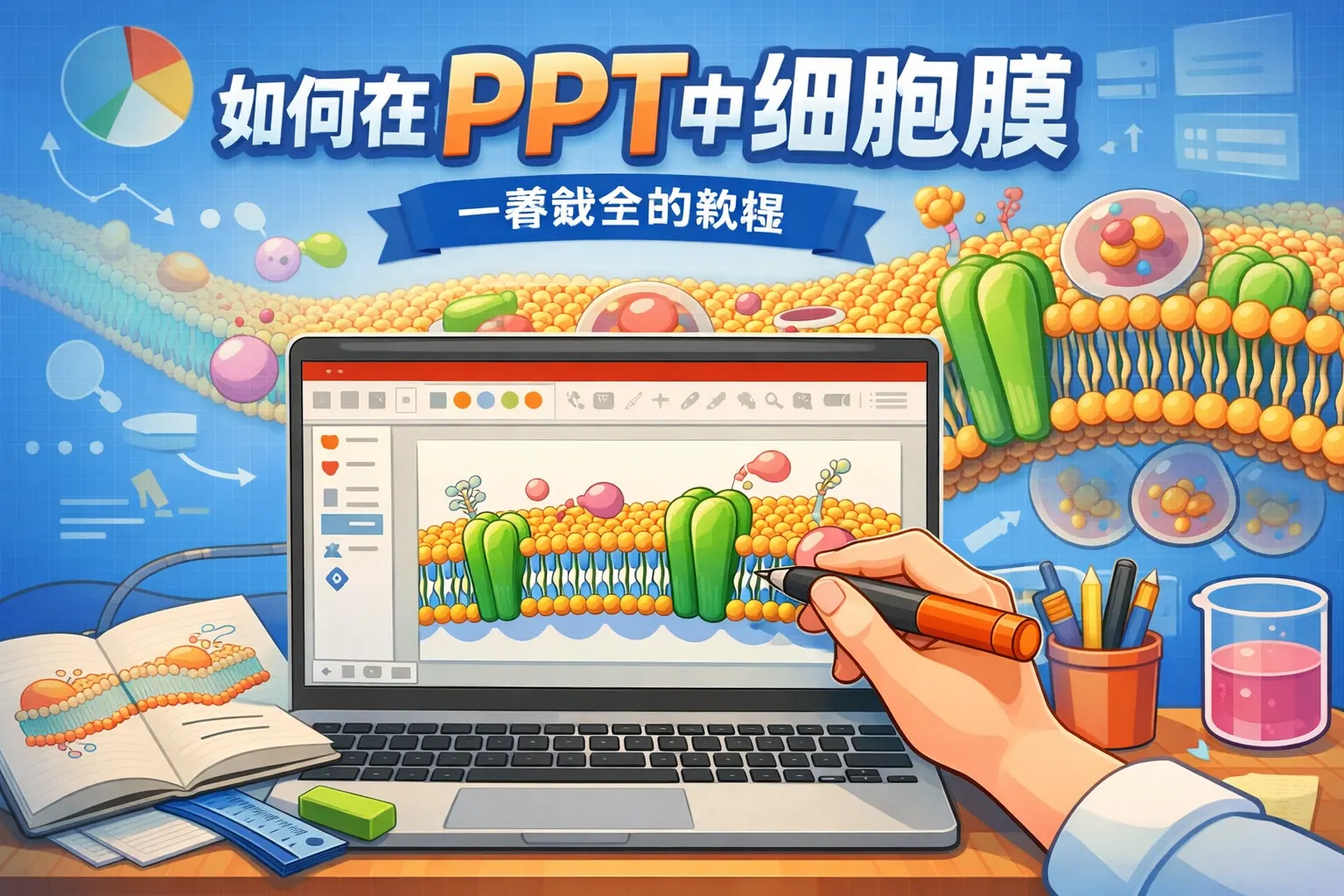 如何在ppt中画细胞膜