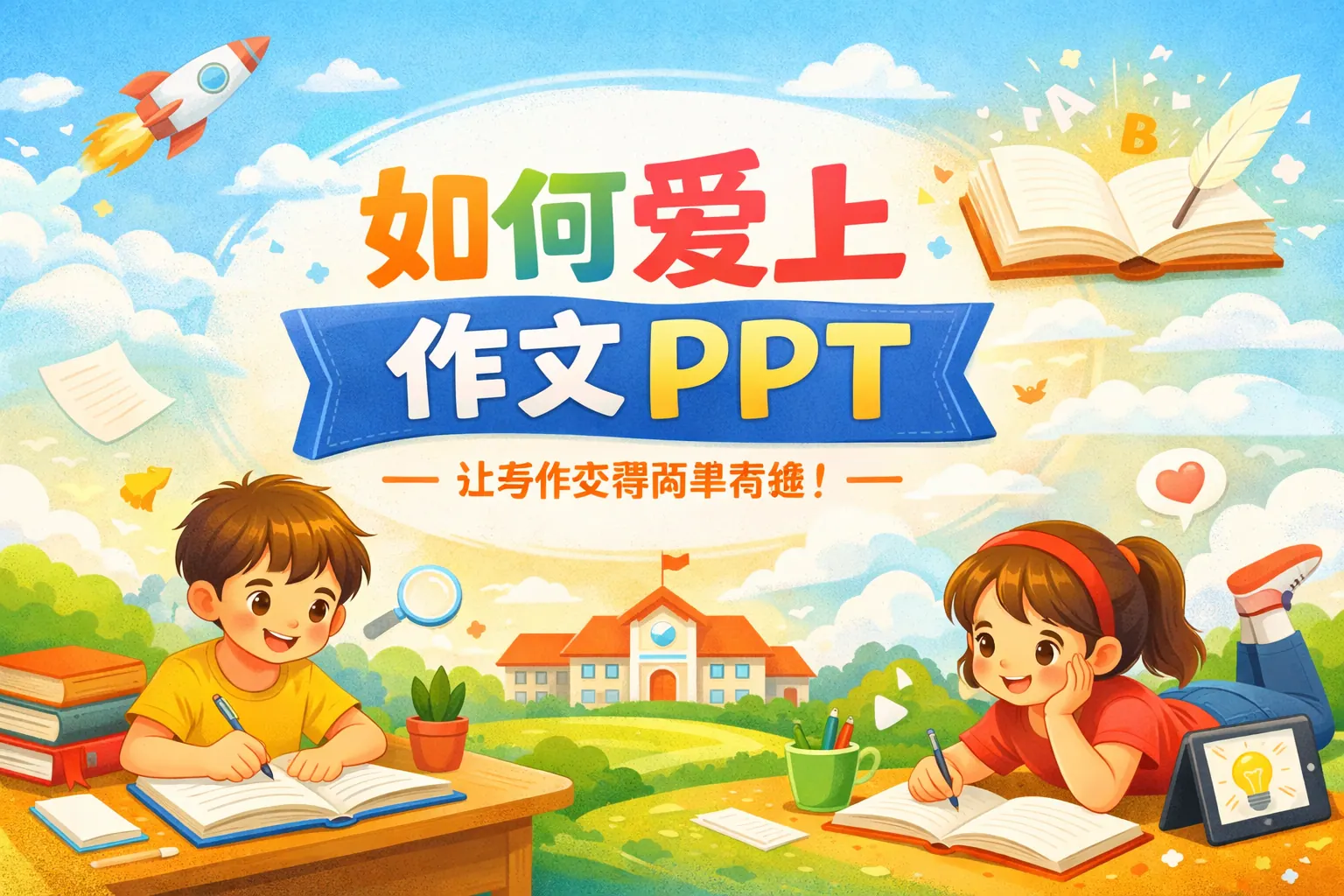 如何爱上作文ppt