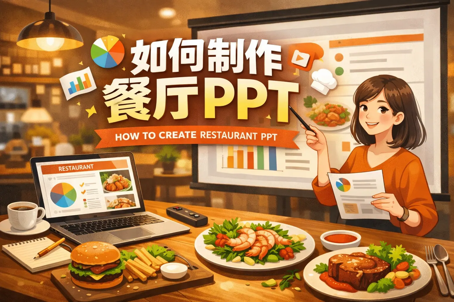 如何制作餐厅ppt