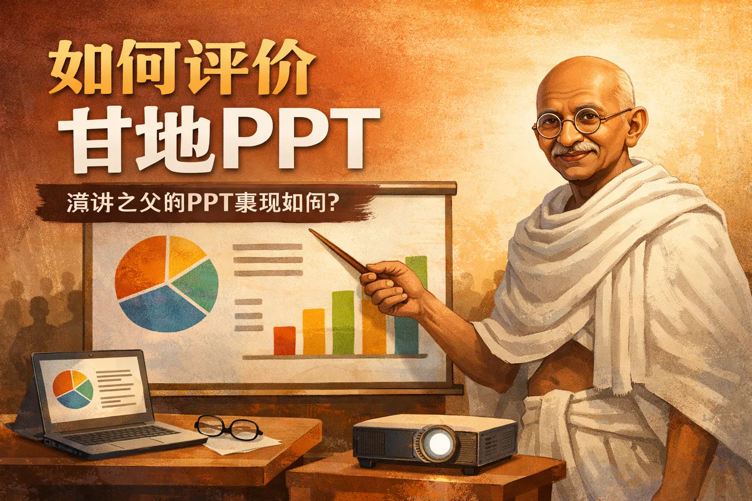 如何评价甘地PPT