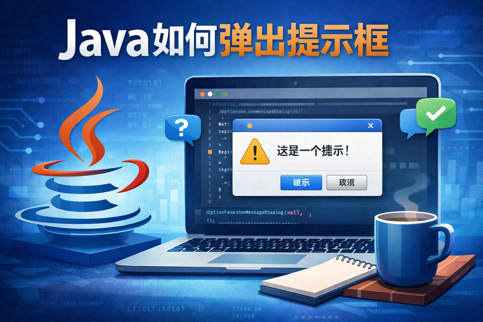 java如何弹出提示框