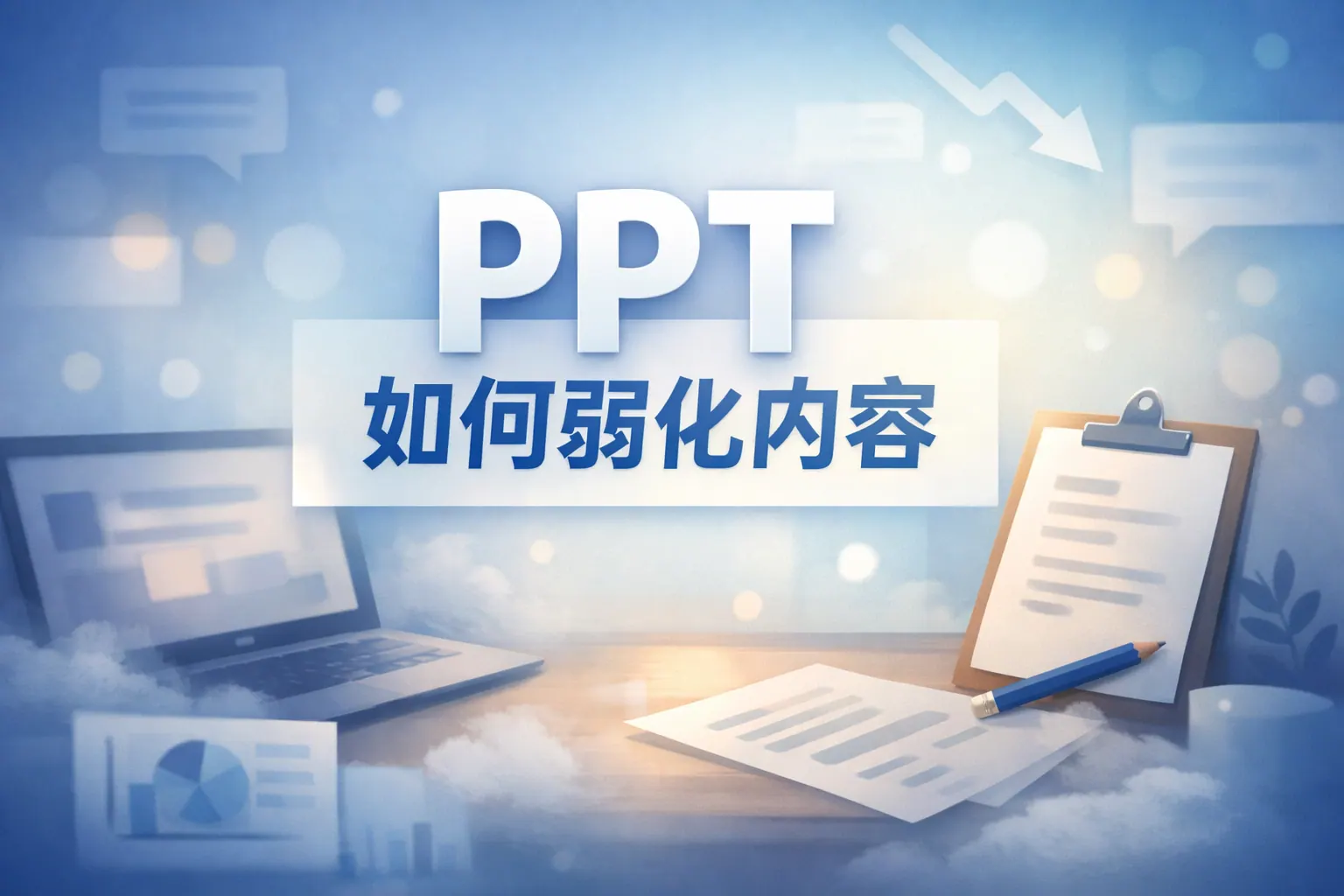 ppt如何弱化内容