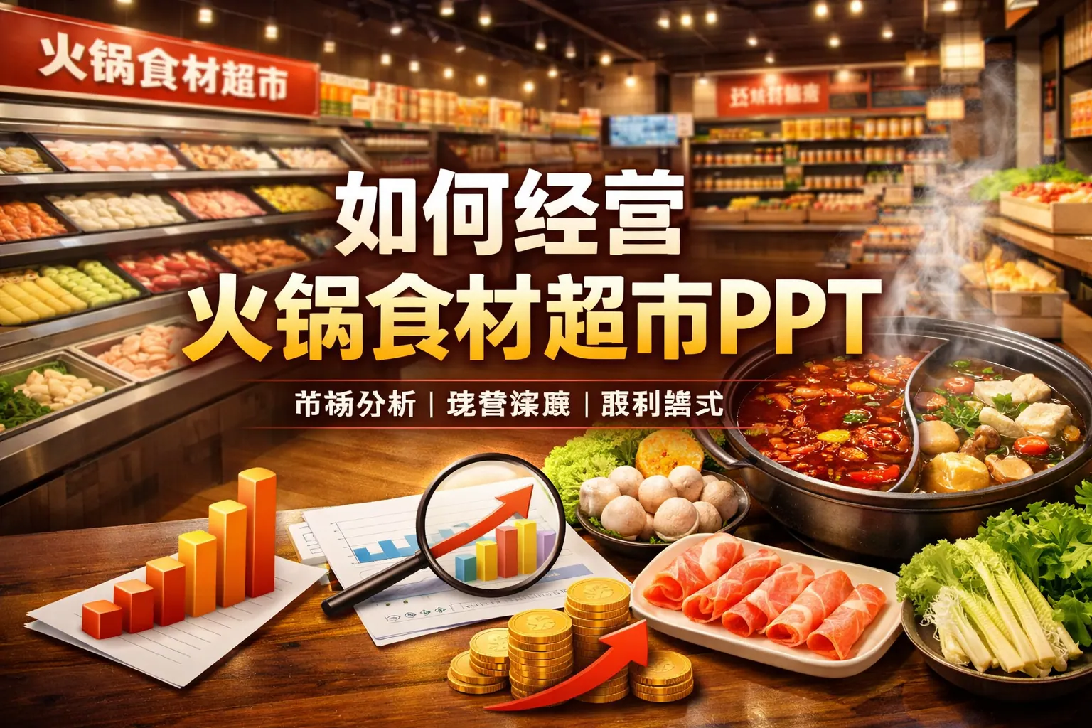 如何经营火锅食材超市PPT