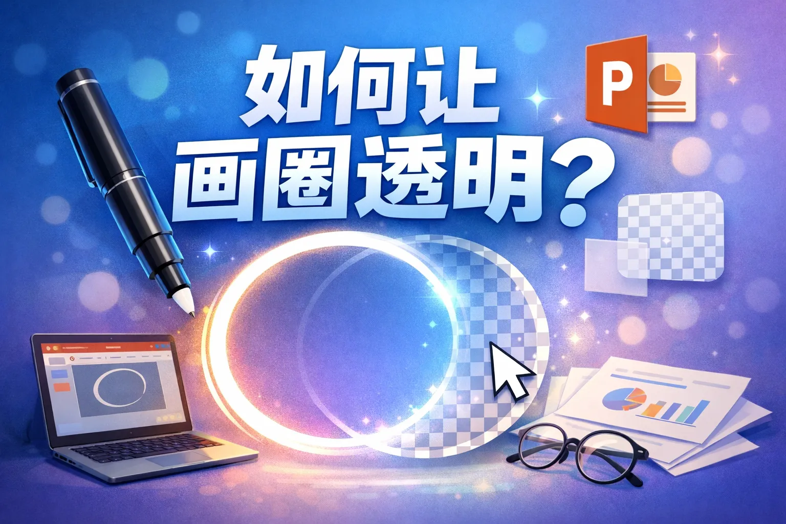 ppt画圈如何透明
