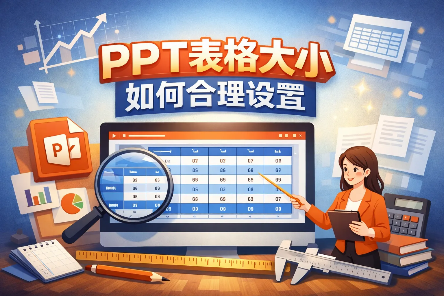ppt表格大小如何