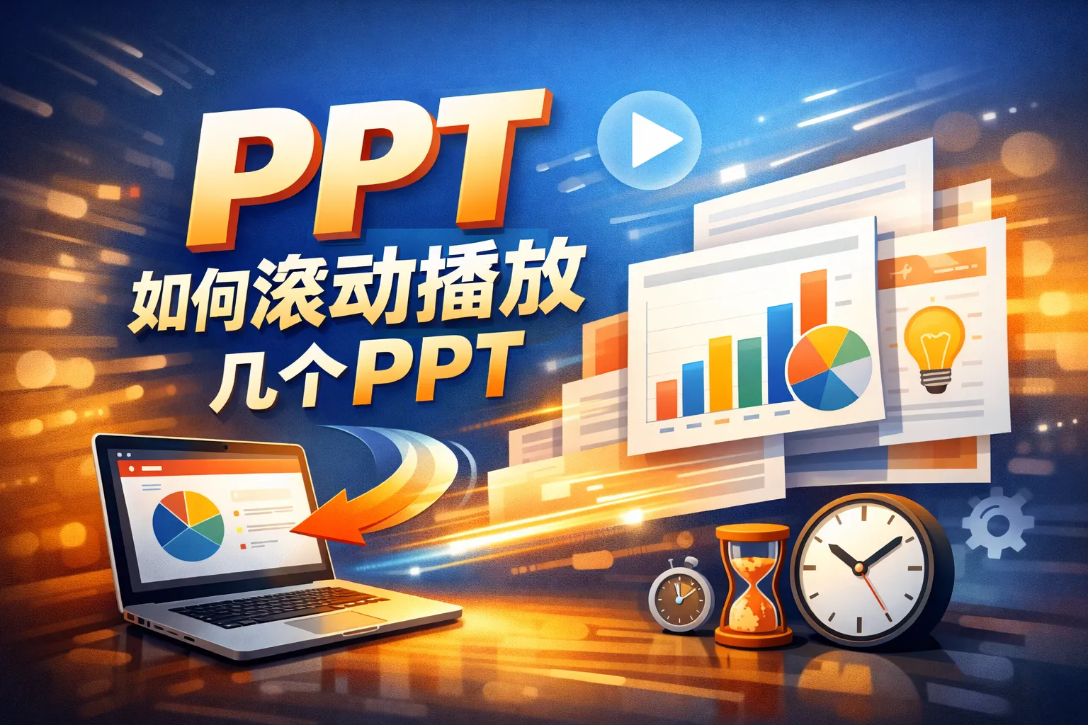ppt如何滚动播放几个ppt