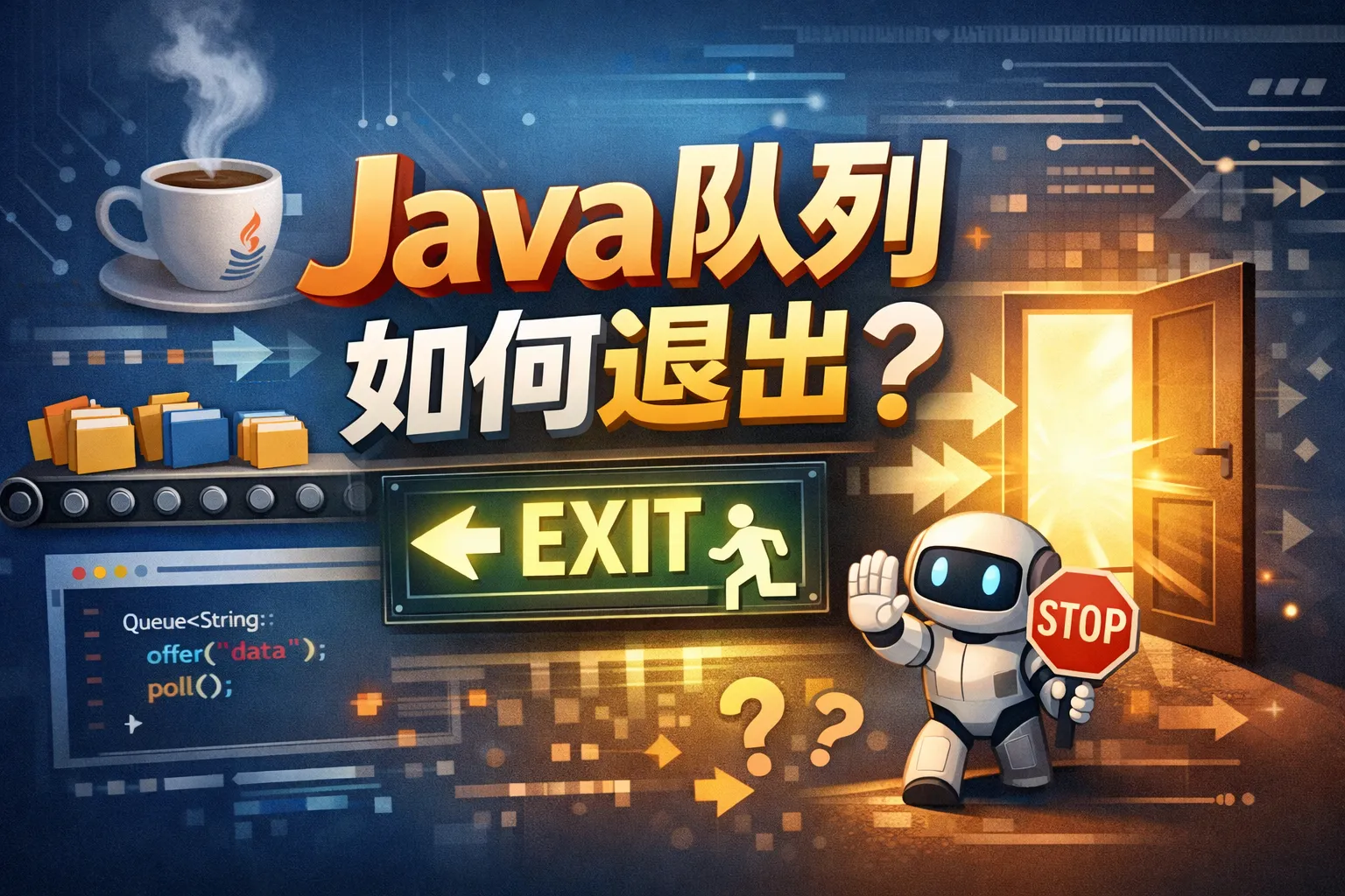 java队列 如何退出