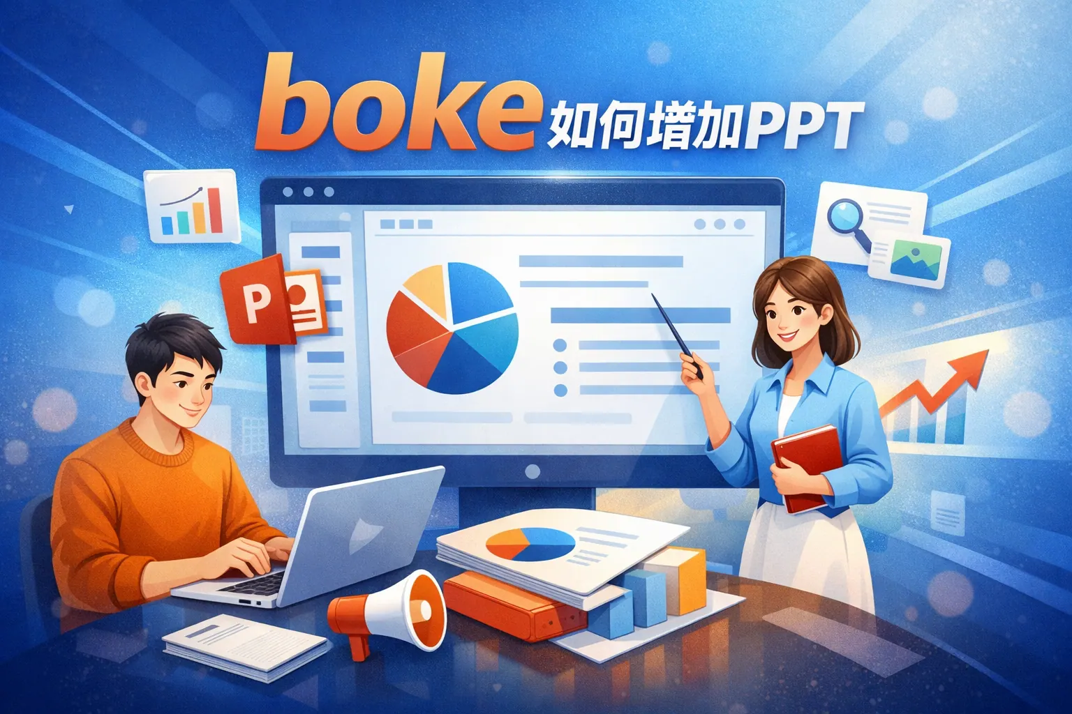 boke如何增加ppt