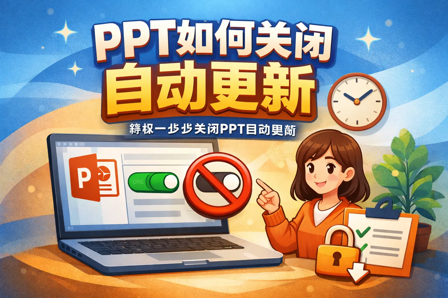 ppt如何关闭自动更新