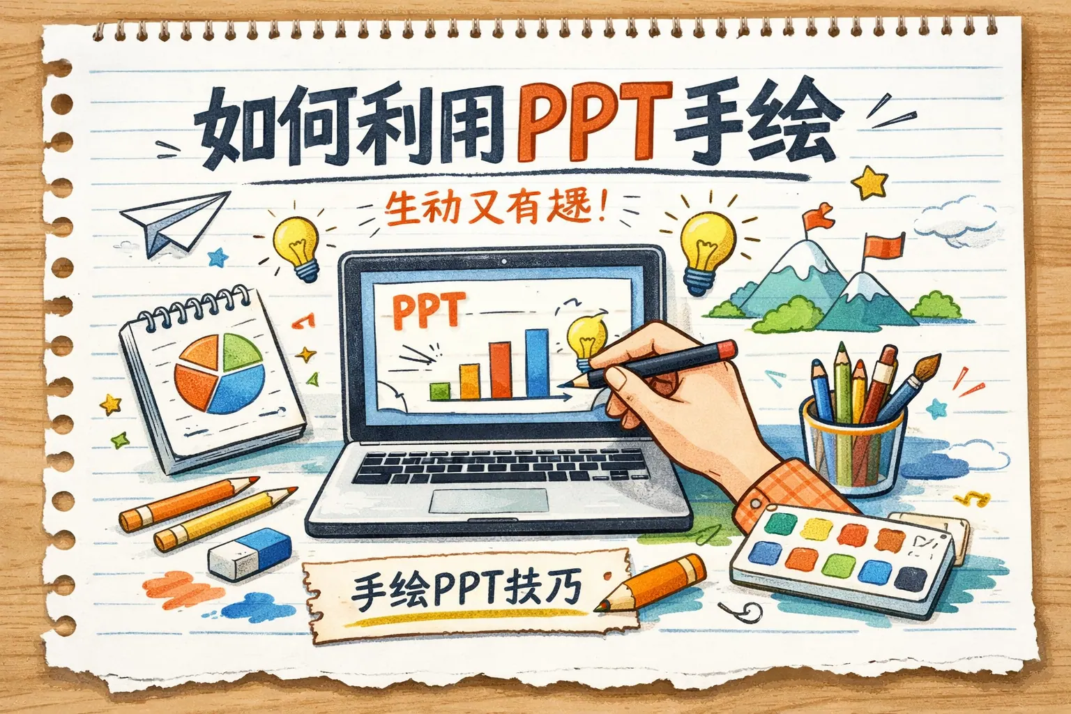 如何利用ppt手绘