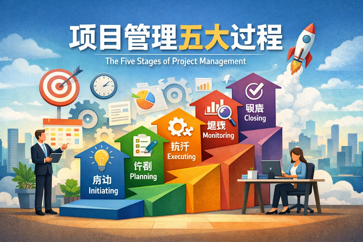 项目管理阶段五大过程是