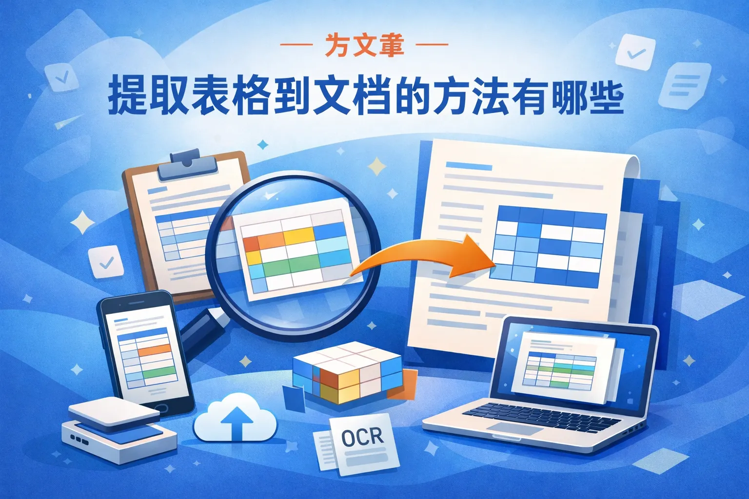 提取表格到文档的方法有哪些