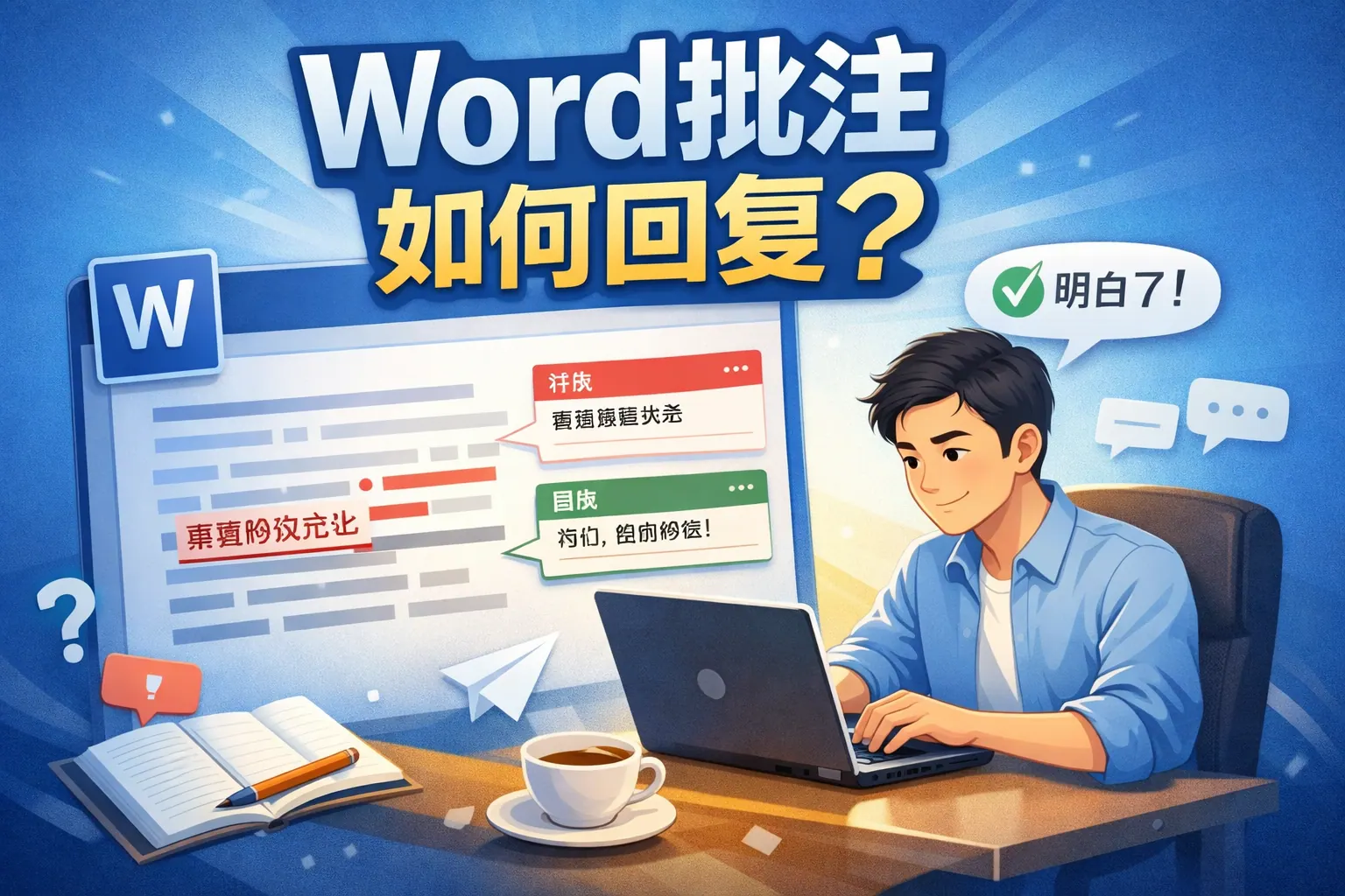 word批注 如何回复