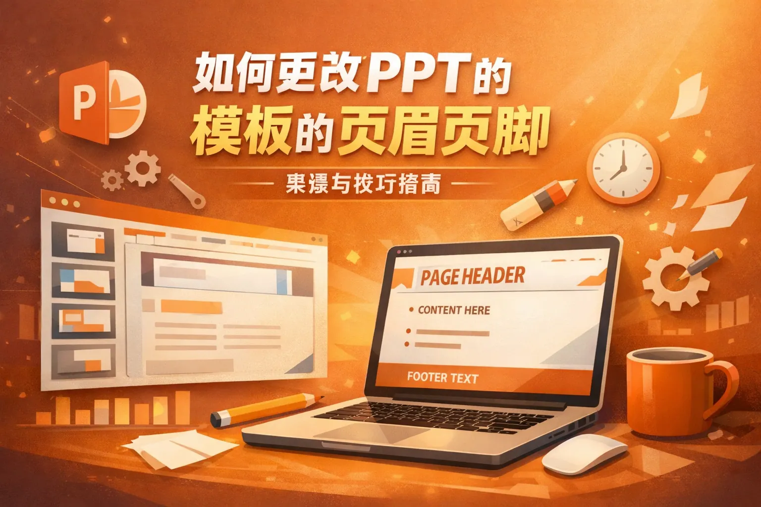 如何更改ppt的模板的页眉页脚