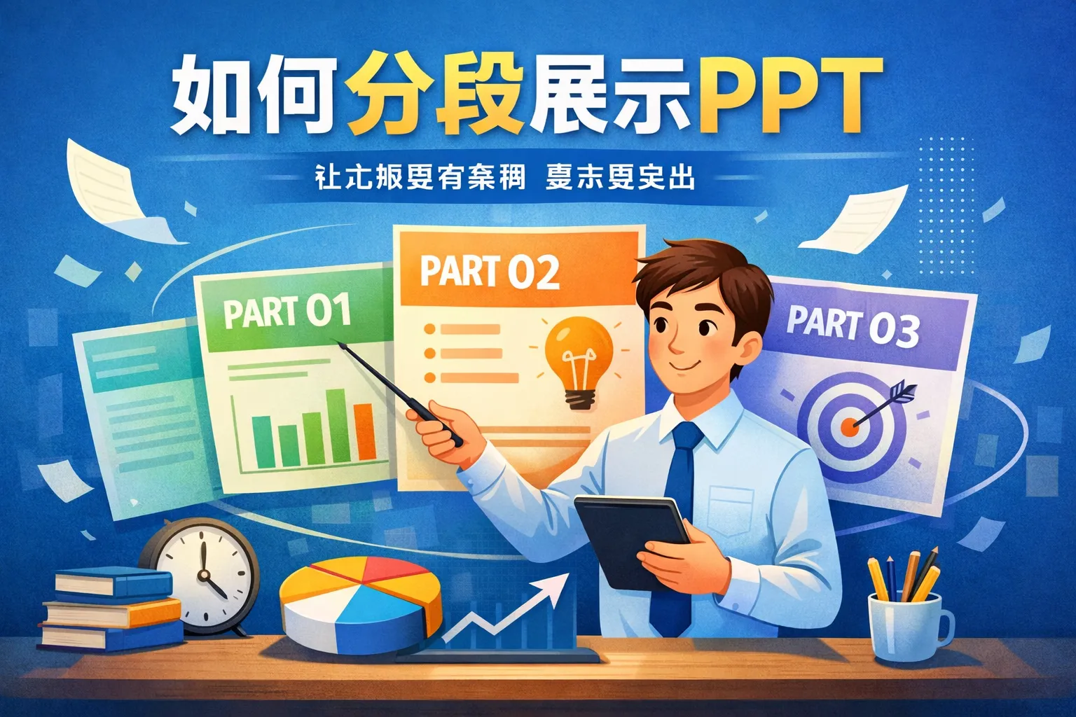 如何分段展示ppt