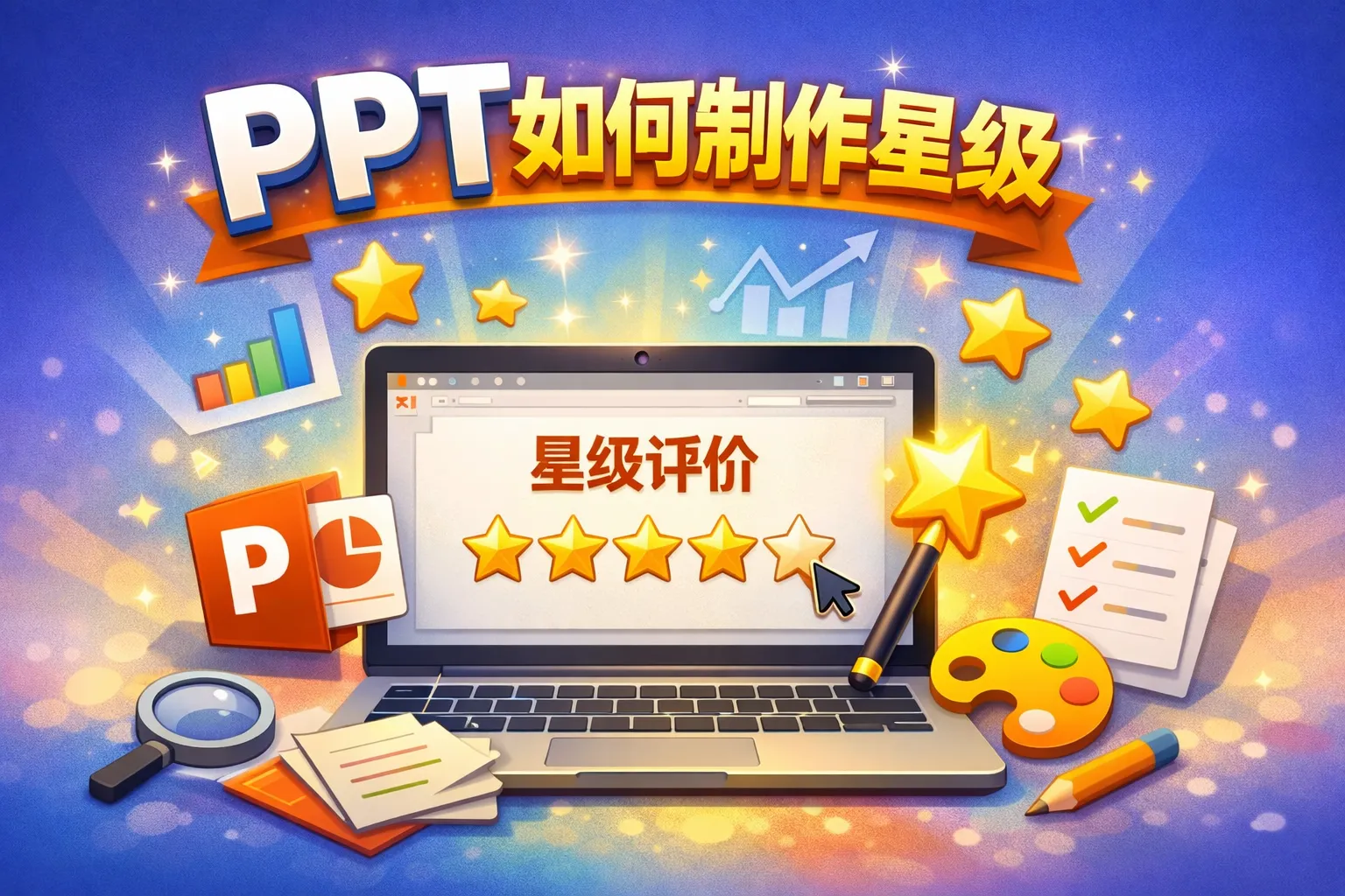ppt如何制作星级
