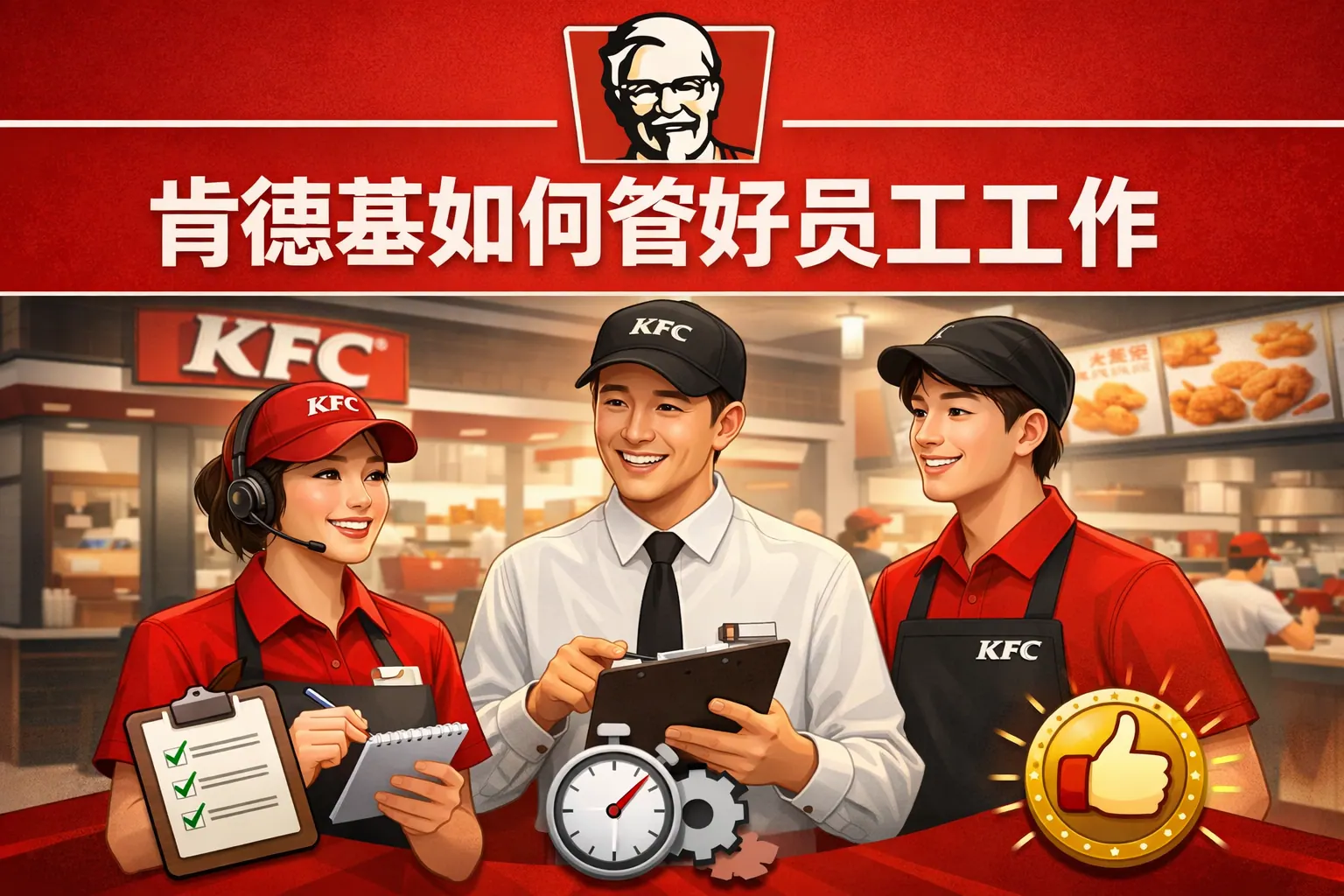 肯德基如何管好员工工作
