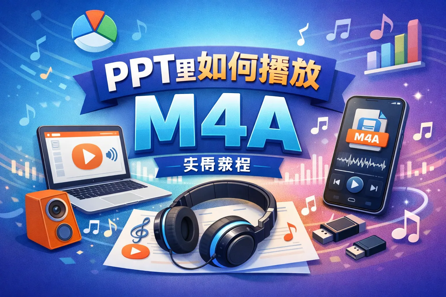 ppt里如何播放m4a