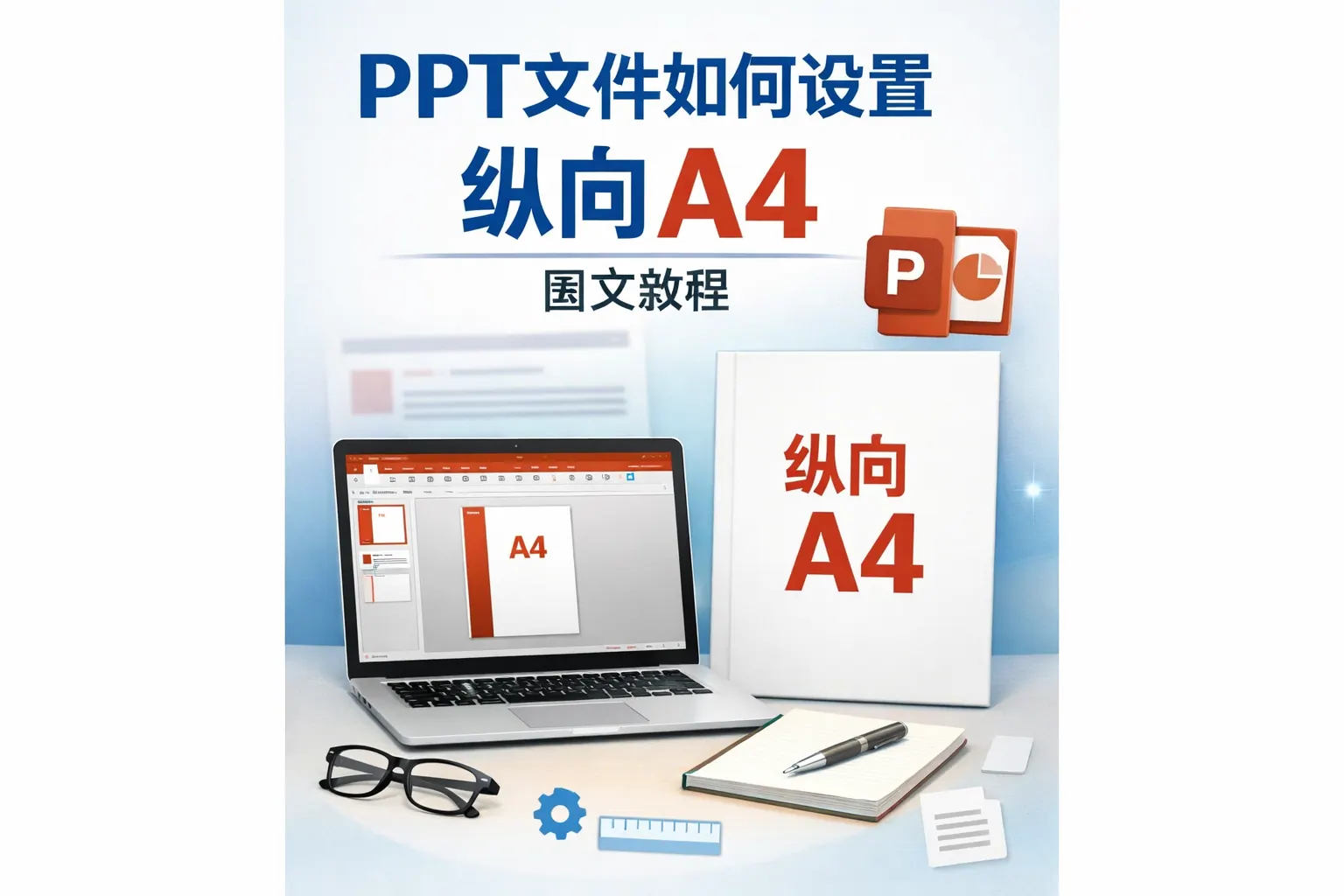 ppt文件如何设置纵向a4